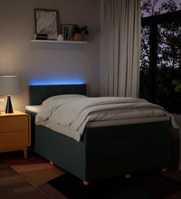 Boxspringbett mit Matratze Blau 120x190 cm Stoff