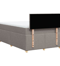 Boxspringbett mit Matratze Taupe 120x200 cm Stoff