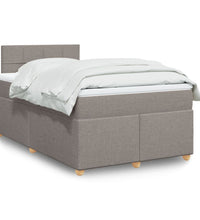 Boxspringbett mit Matratze Taupe 120x200 cm Stoff