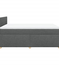 Boxspringbett mit Matratze Dunkelgrau 140x190 cm Stoff