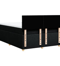 Boxspringbett mit Matratze Schwarz 140x190 cm Stoff