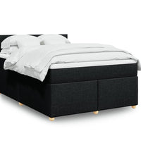 Boxspringbett mit Matratze Schwarz 140x190 cm Stoff