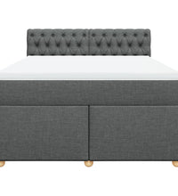 Boxspringbett mit Matratze Dunkelgrau 140x190 cm Stoff