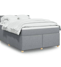Boxspringbett mit Matratze Hellgrau 140x190 cm Stoff