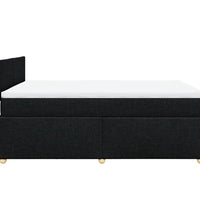 Boxspringbett mit Matratze Schwarz 140x200 cm Stoff