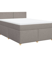 Boxspringbett mit Matratze Taupe 140x200 cm Stoff