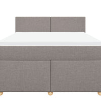 Boxspringbett mit Matratze Taupe 140x200 cm Stoff
