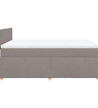 Boxspringbett mit Matratze Taupe 140x200 cm Stoff