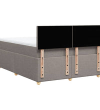 Boxspringbett mit Matratze Taupe 140x200 cm Stoff