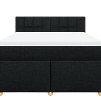 Boxspringbett mit Matratze Schwarz 140x200 cm Stoff
