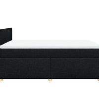 Boxspringbett mit Matratze Schwarz 140x200 cm Stoff