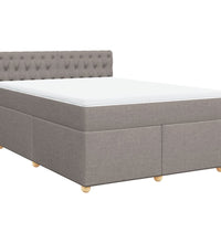 Boxspringbett mit Matratze Taupe 140x200 cm Stoff