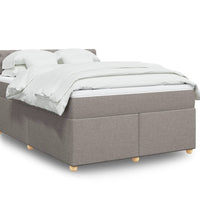 Boxspringbett mit Matratze Taupe 140x200 cm Stoff