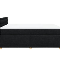 Boxspringbett mit Matratze Schwarz 140x200 cm Stoff