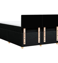 Boxspringbett mit Matratze Schwarz 140x200 cm Stoff