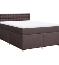 Boxspringbett mit Matratze Dunkelbraun 140x200 cm Stoff