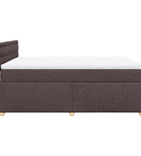 Boxspringbett mit Matratze Dunkelbraun 140x200 cm Stoff