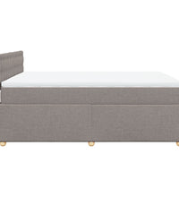 Boxspringbett mit Matratze Taupe 140x200 cm Stoff