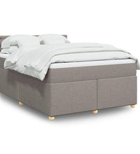 Boxspringbett mit Matratze Taupe 140x200 cm Stoff