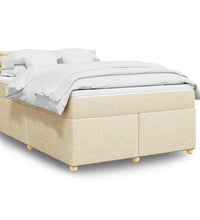 Boxspringbett mit Matratze Creme 140x200 cm Stoff