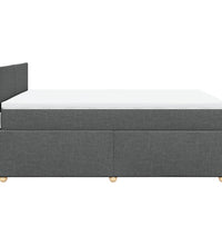 Boxspringbett mit Matratze Dunkelgrau 160x200 cm Stoff