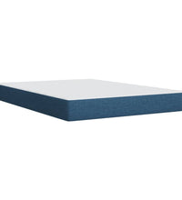 Boxspringbett mit Matratze Blau 160x200 cm Stoff
