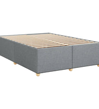 Boxspringbett mit Matratze Hellgrau 160x200 cm Stoff