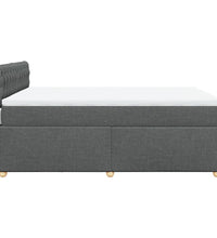 Boxspringbett mit Matratze Dunkelgrau 160x200 cm Stoff