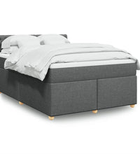 Boxspringbett mit Matratze Dunkelgrau 160x200 cm Stoff