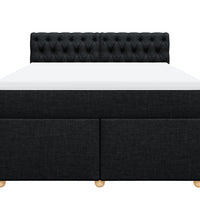 Boxspringbett mit Matratze Schwarz 160x200 cm Stoff