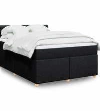 Boxspringbett mit Matratze Schwarz 160x200 cm Stoff