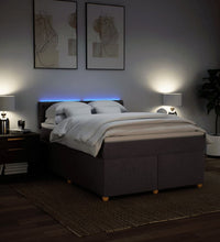 Boxspringbett mit Matratze Dunkelbraun 160x200 cm Stoff