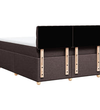 Boxspringbett mit Matratze Dunkelbraun 160x200 cm Stoff