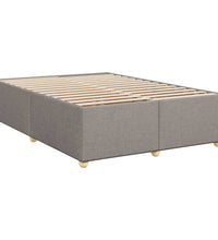 Boxspringbett mit Matratze Taupe 160x200 cm Stoff