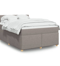 Boxspringbett mit Matratze Taupe 160x200 cm Stoff