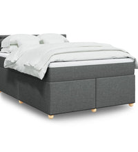 Boxspringbett mit Matratze Dunkelgrau 160x200 cm Stoff