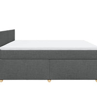 Boxspringbett mit Matratze Dunkelgrau 180x200 cm Stoff
