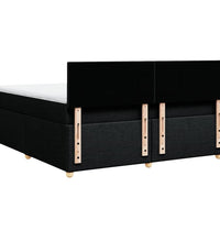 Boxspringbett mit Matratze Schwarz 180x200 cm Stoff