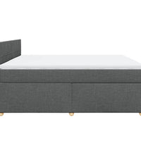 Boxspringbett mit Matratze Dunkelgrau 180x200 cm Stoff