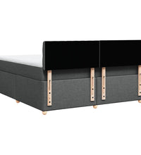 Boxspringbett mit Matratze Dunkelgrau 180x200 cm Stoff