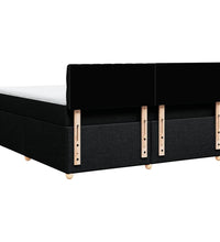 Boxspringbett mit Matratze Schwarz 180x200 cm Stoff