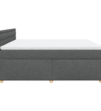 Boxspringbett mit Matratze Dunkelgrau 180x200 cm Stoff