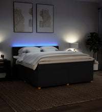 Boxspringbett mit Matratze Schwarz 180x200 cm Stoff