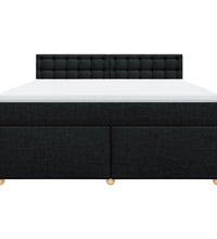 Boxspringbett mit Matratze Schwarz 180x200 cm Stoff