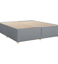 Boxspringbett mit Matratze Hellgrau 200x200 cm Stoff