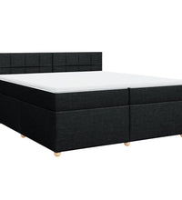 Boxspringbett mit Matratze Schwarz 200x200 cm Stoff