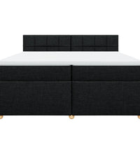 Boxspringbett mit Matratze Schwarz 200x200 cm Stoff