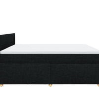 Boxspringbett mit Matratze Schwarz 200x200 cm Stoff