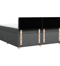 Boxspringbett mit Matratze Dunkelgrau 200x200 cm Stoff