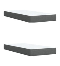 Boxspringbett mit Matratze Dunkelgrau 200x200 cm Stoff